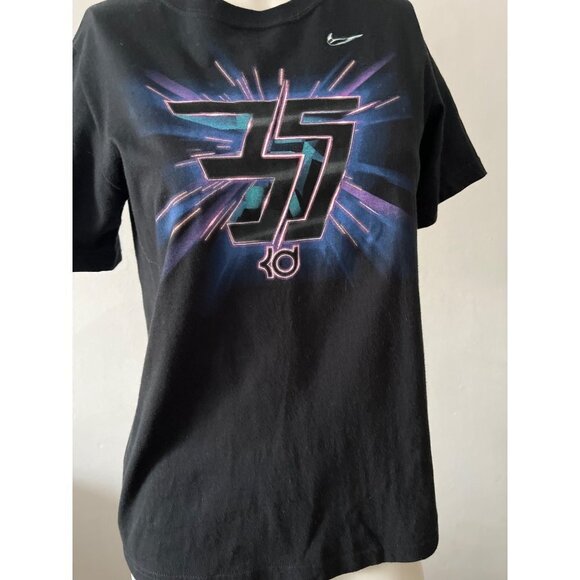Nike Dri-fit Kevin Durant Short sleeve tee Size M black purple graphic starburst - Picture 3 of 7